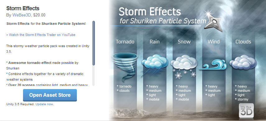 Storm Effects in the Unity Asset Store